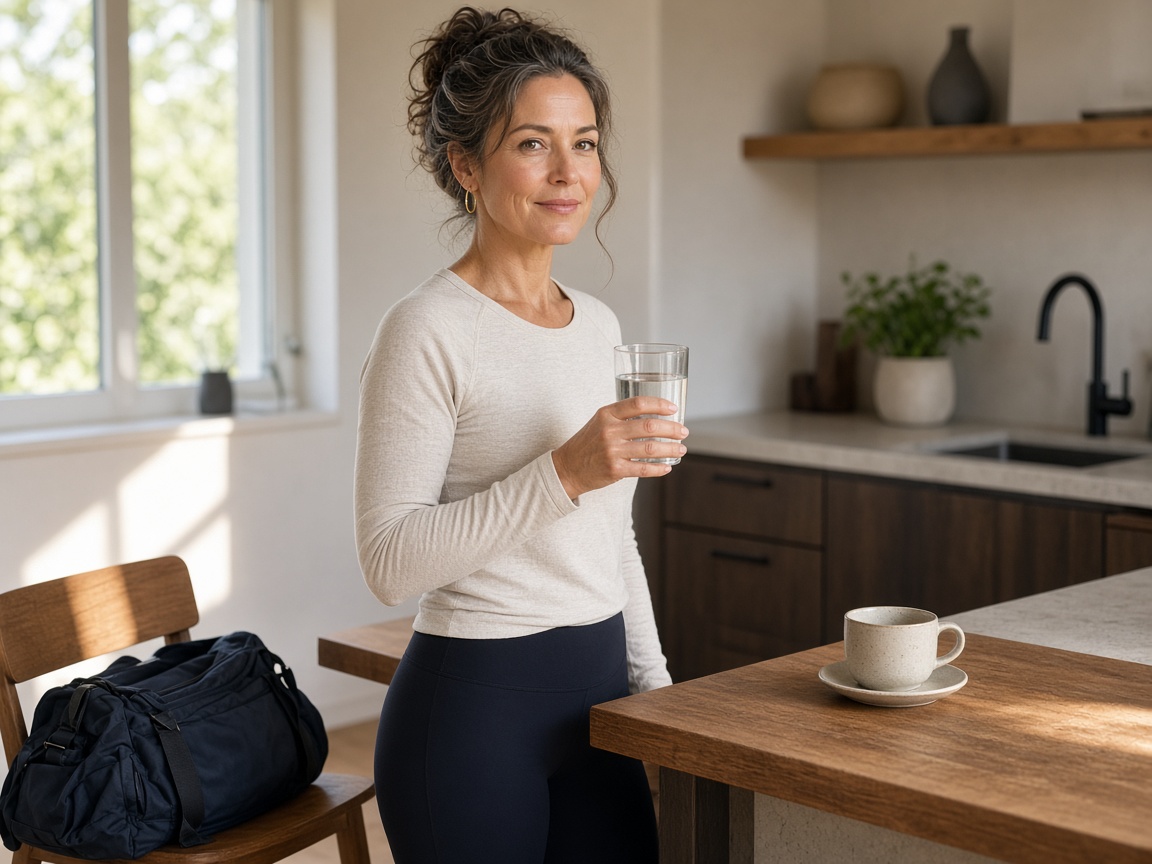 Ruhige Morgenroutine in einer hellen Küche